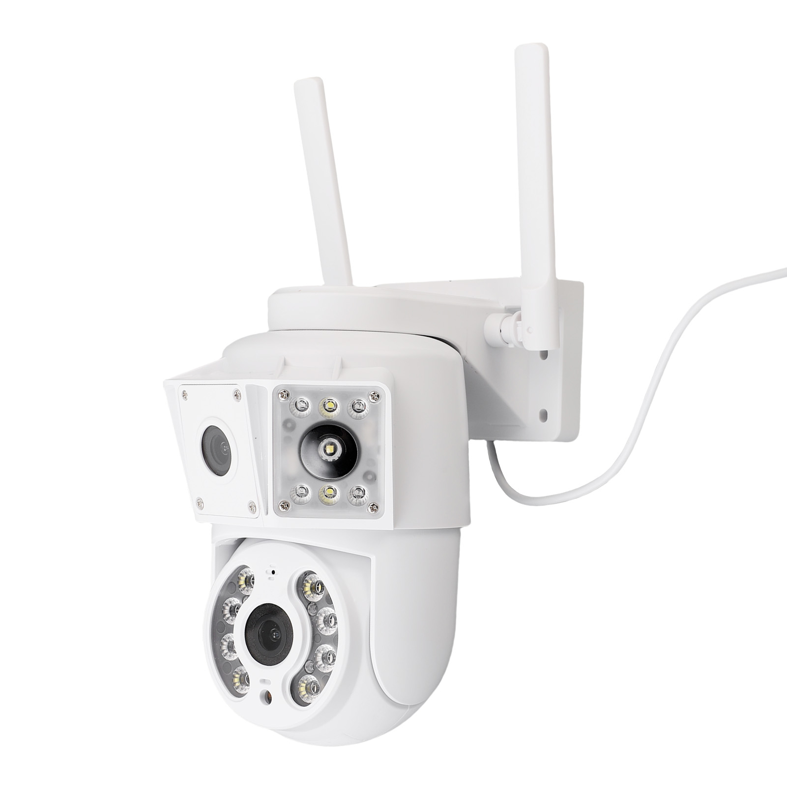 YAHHU Security Camera 1080P 4 Lens Zoom 2.4GHz 5GHz WiFi 360 PTZ Outdoor Indoor Home Surveillance System with Smart App Cloud Storage (7.09 inches / 18.00 cm)