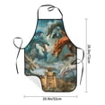 thumbnail image 4 of Wukai Red Blue Dragon Battle Epic Print Aprons Adjustable Bib Aprons Cooking Kitchen Chef Apron for Women and Men, 4 of 7