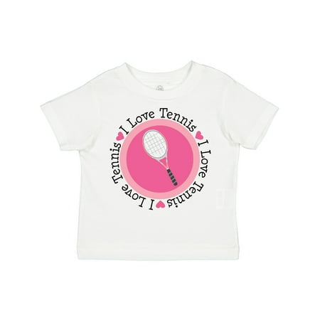 

Inktastic I Love Tennis Pink Gift Toddler Toddler Girl T-Shirt