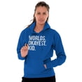thumbnail image 3 of Worlds Okayest Kid Son Daughter Funny Hoodie Sweatshirt Women Men Brisco Brands L, 3 of 5