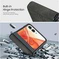 thumbnail image 4 of Dteck for Motorola Razr+ 2025 Case with Built-in Screen Protector, Hinge Protection, Ultra Thin PU Leather Matte PC Shockproof Phone Cover for Moto Razr Plus 2025/2024,Gray, 4 of 6