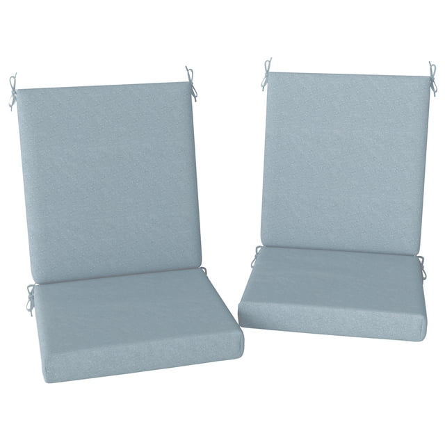 Outsunny 2 PC Outdoor Chair Cushions, Yarn-Dyed Polyester Outdoor Cushions