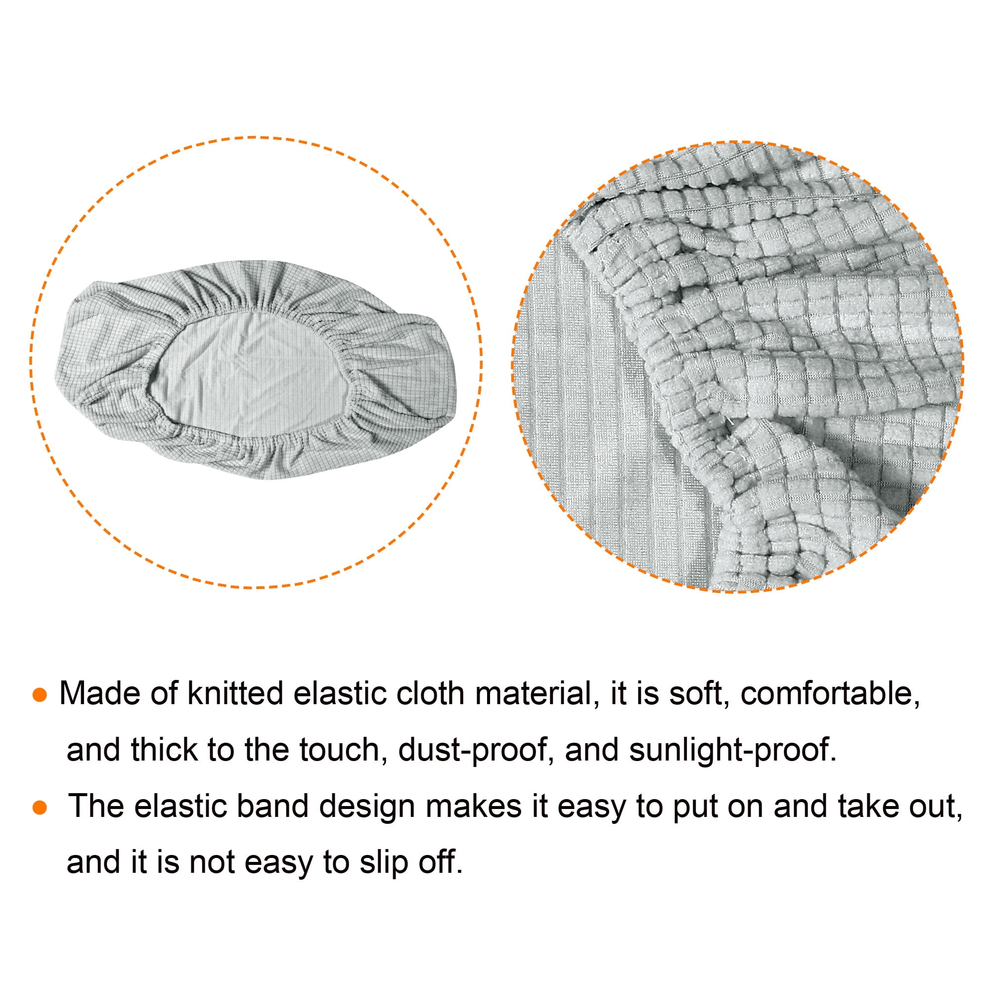 Unique Bargains Air Conditioner Cover Knitted Elastic Cloth Dustproof 88-95cm Gray
