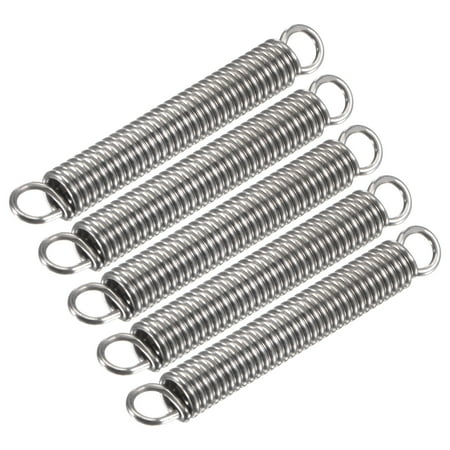 

1mmx6mmx45mm Extended Compression Spring 5.3Lbs Load Capacity Silver Pack of 5