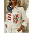 thumbnail image 6 of MEICHEN Women's American 250 Printed Casual Sweatshirt Top Retro Long Sleeve 250th Anniversary Button Up Shirt, 6 of 6