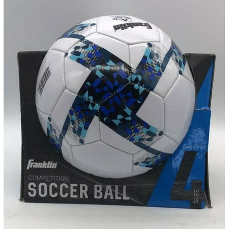 Franklin Sports All Weather Size 5 Soccer Ball Blue White & Black Print NEW
