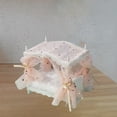 thumbnail image 3 of Milaget 1:12 Scale Simulation Dollhouse Princess Bed Micro Landscape Bedroom Decor Pink, 3 of 7