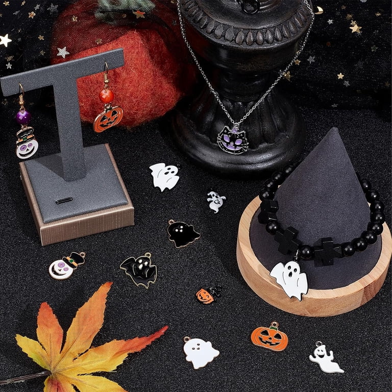 1 Box 30Pcs Halloween Charms Ghost Enamel Charm Jack-O  display picture 2