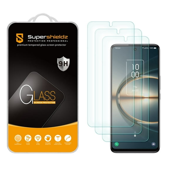 (3 Pack) Supershieldz Designed for TCL 30 V 5G Tempered Glass Screen Protector, Anti Scratch, Bubble Free