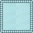 thumbnail image 1 of Ahgly Company Machine Washable Indoor Square Transitional Electric Blue Area Rugs, 8' Square, 1 of 7