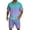 Black-A#1327, variant on Men's 2 Piece Shorts Sets Gradient Print Short Sleeve Shirts and Shorts Summer Tracksuit with Pockets