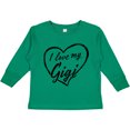 thumbnail image 3 of Inktastic I Love My Gigi in Black Chalk Heart Boys or Girls Long Sleeve Toddler T-Shirt, 3 of 5