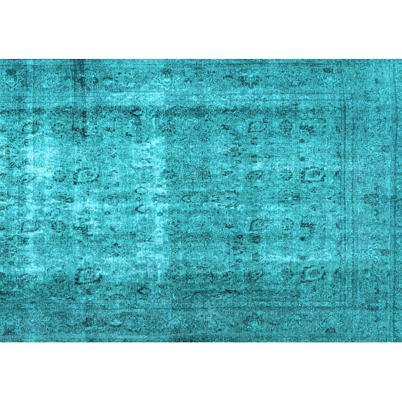 Ahgly Company Indoor Rectangle Abstract Light Blue Contemporary Area Rugs, 5' x 8'