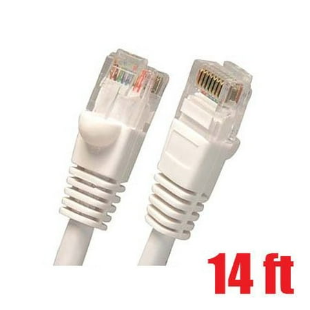 iMBAPrice 14ft Cat-6 Network Ethernet Patch Cable - White (Cat6) (14 Feet,