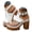 White, variant on Thick Bottom Womens Chunky Heel Sandals Exposed Toe High Heels for Casual Outdoor Wear Wedding Party Bridal Dress Shoes(Black,Size 7.5)