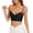 Black, variant on Women Solid Low Back Bras Underwired U Shape Backless Multiple Convertible Straps Underwire Bra & Brief Sets, 32/70 AB, White