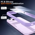 thumbnail image 6 of Shockproof Clear Case for iPhone 14, [Not Yellowing] [10FT Military Drop Protection] Hard Clear Back Four Corner Airbags Drop Protection Phone Cover, 6.1 inch, Purple, 6 of 14