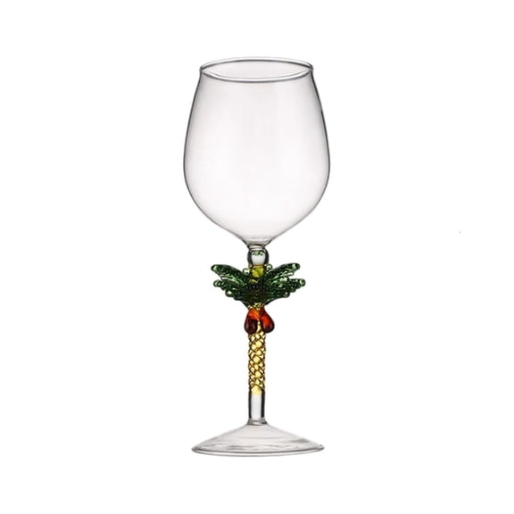 Coconuts Tree Wine Glasses Red Wine Glass Hand Painted Wine Glass,Beach Vacation Drinking Cup Glasswares Women Men