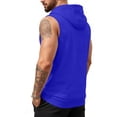 thumbnail image 3 of Dresfit Hoodie Mens Zip Up Sleeveless Tank Tops Drawstring Hooded Vintage Shirts 2026 Summer Loose Big and Tall Oversized Workout Sweatshirt Royal Blue 2XL, 3 of 5