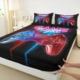 thumbnail image 7 of Manfei Teens Gamepad Print Sheet Set Twin, Blue Red Bed Sheets Set Twin Size, Game Console Twin Sheet Sets, Microfiber Bedroom Decor, 3 Pieces, 7 of 7