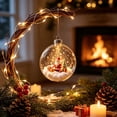 thumbnail image 6 of Qwtwty Christmas Tree Ornaments Christmas Decorations Shatterproof Mini Clear Holiday Scene Hanging Pendants for Xmas Tree Holiday Party Decor, 6 of 6