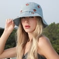 thumbnail image 2 of Vjnyvs Strawberry Print Bucket Hat - Cute Summer Beach Hat for Women Men, Sun Protection Wide Brim Fisherman Cap, 2 of 7