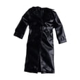 thumbnail image 2 of jiaping 1/12 Long Coat Fashion Notch Lapel Miniature Windproof Overcoat, Open Front Coat black, 2 of 8