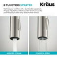 Kraus Oletto Single Handle PullDown Kitchen Faucet in Brushed Brass