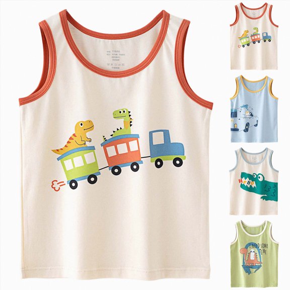 YDFCWXW Baby & Toddler Boy Tank Tees - Kid's Sleeveless Tank Top - Size 2-14 Years (Sky Blue, 150.00)