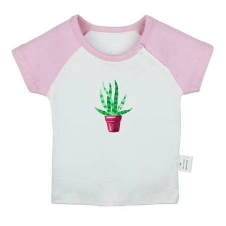 

Nature Pattern Aloe Vera T shirt For Baby Newborn Babies T-shirts Infant Tops 0-24M Kids Graphic Tees Clothing (Short Pink Raglan T-shirt 18-24 Months)