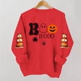 thumbnail image 3 of Ichuanyi Halloween Spooky Season Sweatshirt Women Ghost Sweatshirts Oversized Fall Halloween Print Pullover Top, 3 of 6