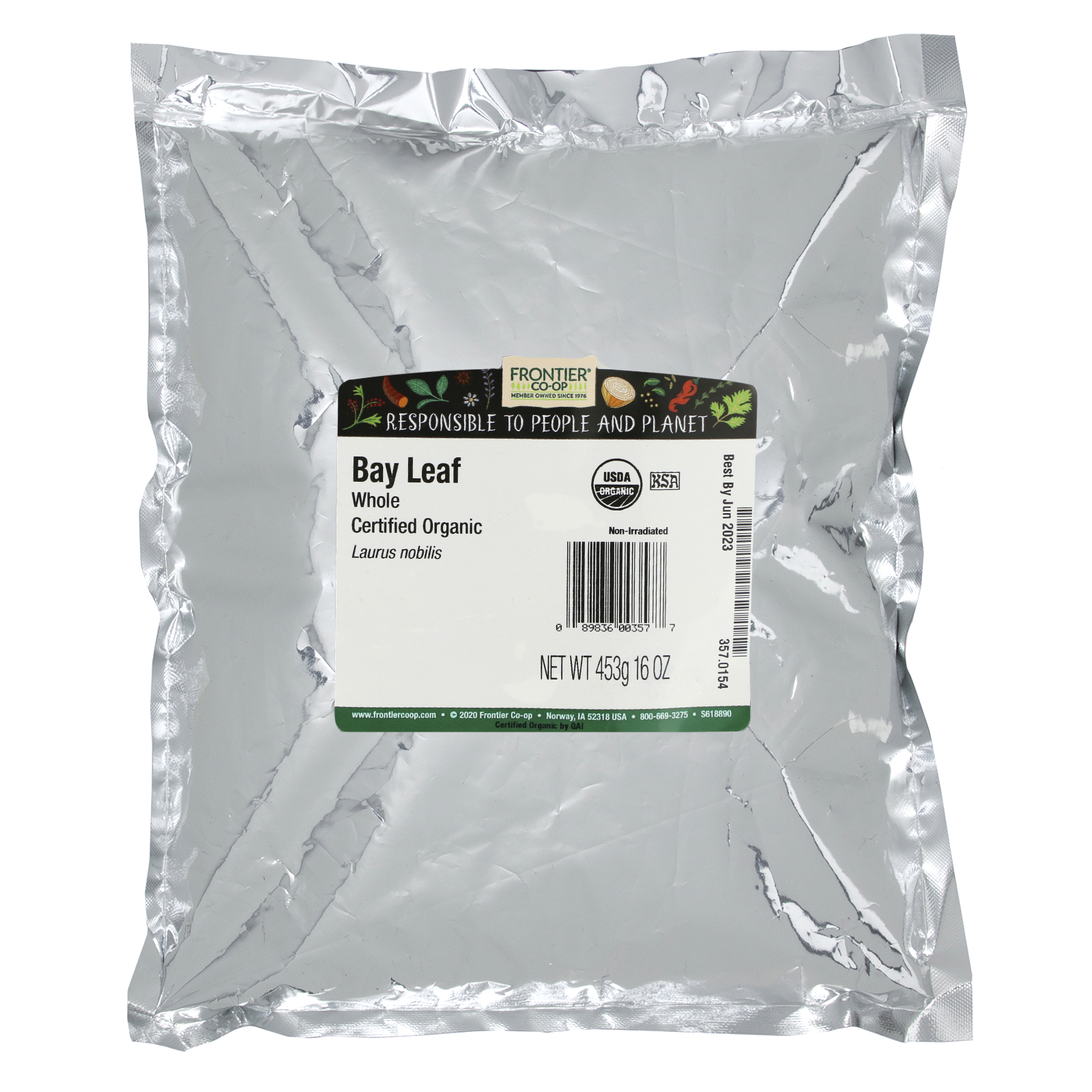 Frontier Co-Op Hand-Select Bay Leaf, Whole, Certified Organic, Bulk 16 oz. - image 3 of 8