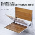 thumbnail image 2 of 18.8''x14.9'' Folding Shower Seat Wall Mounted,Teak Shower Bench Folding,Fold Down Shower Seat,Foldable Shower Chair,Shower Wall Seat,Fold Up Shower Chair,Load of 440 lbs, 2 of 6
