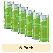 (6 pack) Red Bull Green Edition Energy Drink, Curuba Elderflower, 8.4 fl. oz. Can, 80mg Caffeine