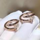 thumbnail image 2 of Anillo De Uñas De Oro Rosa De 18 Quilates De Acero De Titanio Sin Decoloración Diamante Que Combina Con Todo Dedo Índice Inoxidable, 2 of 4