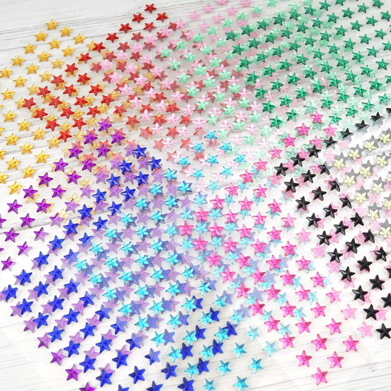 Efavormart Self Adhesive Diamond Rhinestone Star shape Peel Stickers For  Car Mobile PC Wedding Decoration- Pink - 600 PCS 