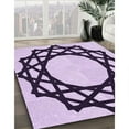 thumbnail image 3 of Ahgly Company Machine Washable Indoor Square Transitional Purple Jam Purple Area Rugs, 3' Square, 3 of 7