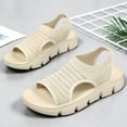 thumbnail image 4 of Sandalias para caminar Sandalias deportivas Sandalias elegantes Mujeres cómodas (38) beige, 4 of 7