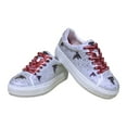 thumbnail image 2 of Women's Cuce White Atlanta Falcons Crystal Team Logo Sneakers, 2 of 3