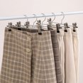 thumbnail image 3 of Perchero de hierro para pantalones, multifuncional, antideslizante, retráctil, con clip para guardar pantalones, de plástico para el hogar, con clip para falda, 3 of 5