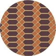 thumbnail image 1 of Ahgly Company Machine Washable Indoor Round Transitional Brown Red Area Rugs, 7' Round, 1 of 7