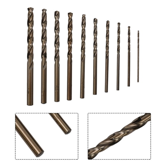10Pc Hss M35 Cobalt Drill Bit 1-6Mm for Metal Stainless Steel Drilling Cutter