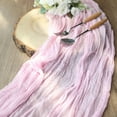 Efavormart 10FT Pink Gauze Cheesecloth Table Runner, Gauze Fabric Boho ...