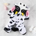 thumbnail image 6 of Cow Costume for Small Pets, Soft Plush Animal Outfit for Dogs and Cats, Comfortable and Warm Pet Clothes for Halloween, Parties, and Daily Wear White,S, 6 of 6
