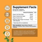 Nature’s Craft Organic Irish Sea Moss Capsules for Immune Support and Thyroid Support, 90 Count