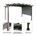 thumbnail image 5 of Perfect Garden 12' L x 9' W Outdoor Patio Steel Frame Pergola with Retractable Canopy Shade, Color Grey, 5 of 5