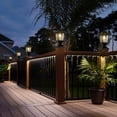 thumbnail image 2 of Solar Post Cap Lights Derynome, pantalla de vidrio impermeable, negro mate, 2 of 7