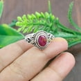 thumbnail image 4 of Pink Ruby 925 Sterling Silver Handmade Promise Wedding Engagement Ring Gift Jewelry For Women, 4 of 5