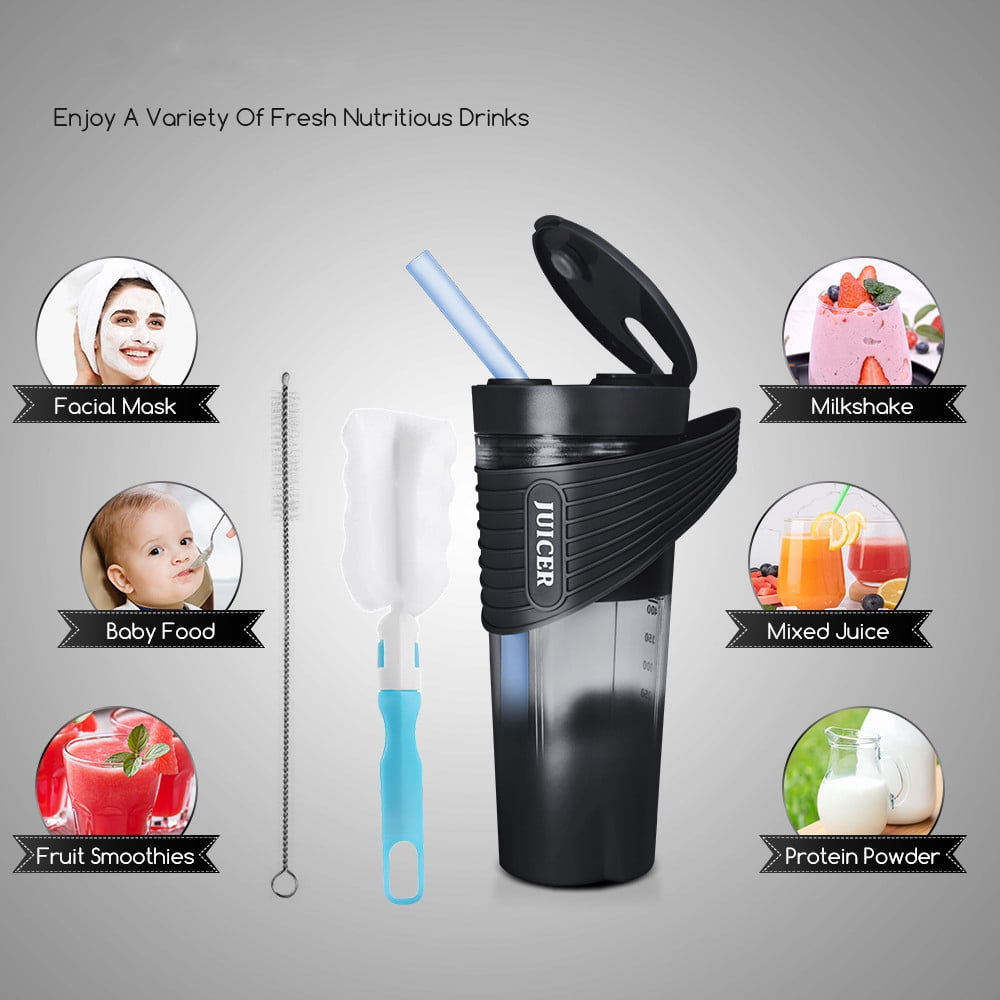 Paddsun Portable Blender, Blender for Shakes and Smoothies Rechargeable Personal Blender, Mini Blender with Ultra Sharp Four Blades Multifunctional Blender Bottle