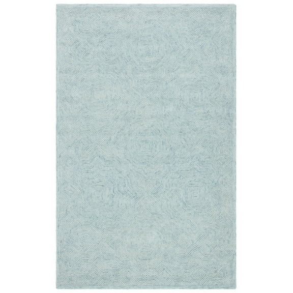 SAFAVIEH Ikat Collection IKT506J Handmade Aqua Rug